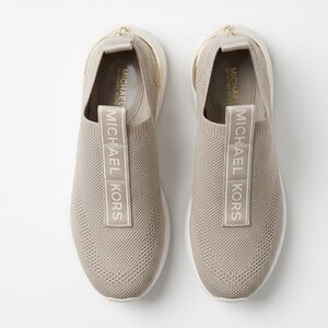 Michael Kors Knit Slip-On Sneakers – Light Sand | Size 7.5